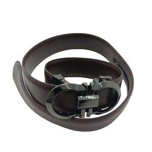 Mozeto Mens Belt  Automatic Click  Leather Formal Business 36 in long